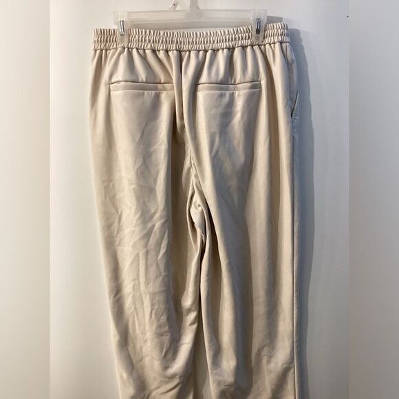 Jonathan Simkai Tay Vegan Leather Cropped Jogger In Ecru - Picture 10 of 16